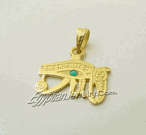 18k Eye of Horus pendants gold