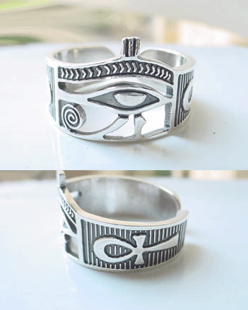 18k Eye of Horus rings gold