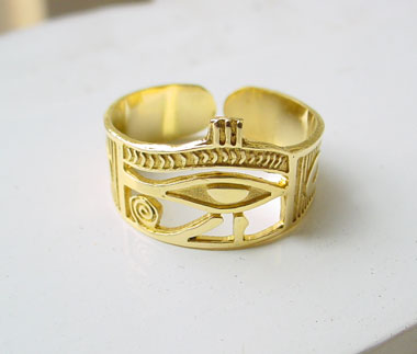 small rings protection handmade - eye of horus key