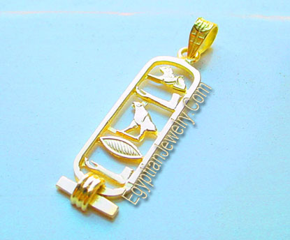 Cartouche Egyptian Pendants Silver or Gold